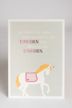 Postkarte Einhorn - Art a la Card